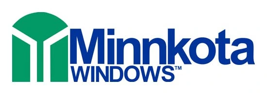 Minnkota Windows logo featuring a green and white window-shaped graphic on the left and the words “Minnkota WINDOWS” in bold blue text on the right, highlighting their expertise in Replacement Windows.